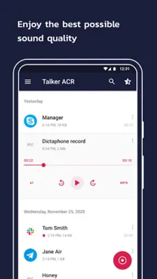 Call Recorder - Talker ACR android App screenshot 4